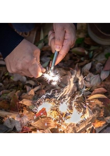 Magnezyum Bar Acil Durum Ateş Başlatıcı Paracord Ipli 10CM x 1cm Çakmak Taşı Çubuğu fırsatları