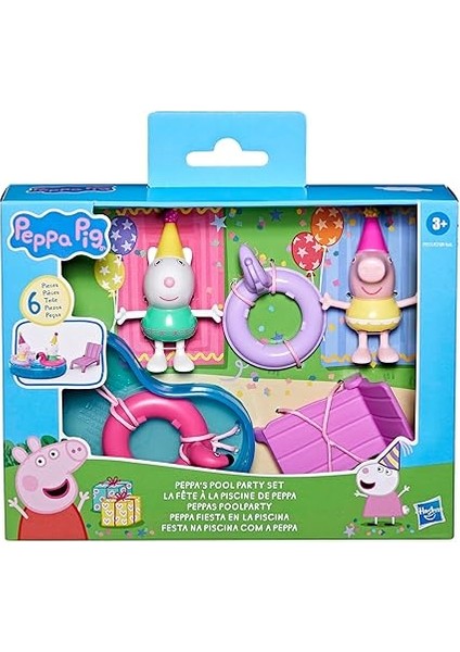 Pig Peppa's Havuz Partisi Oyun Seti, 2 Figür ve 4 Aksesuar, Okul Öncesi Oyuncakları, Çocuk Hediyeleri, 3 Yaş ve Üzeri fiyatları