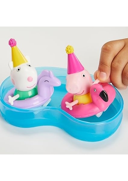 Pig Peppa's Havuz Partisi Oyun Seti, 2 Figür ve 4 Aksesuar, Okul Öncesi Oyuncakları, Çocuk Hediyeleri, 3 Yaş ve Üzeri modelleri