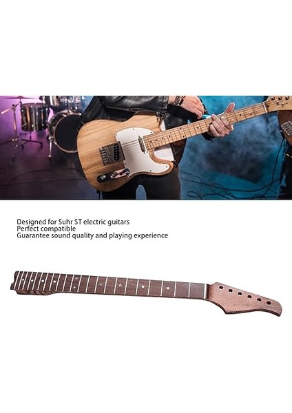 Wenge Elektro Gitar Boyunu, Wenge, 22 Perdeler Yedek Parça, Suhr St Için Müzik Enstrümanı, Elektro Gitar Uyumlu fiyatları