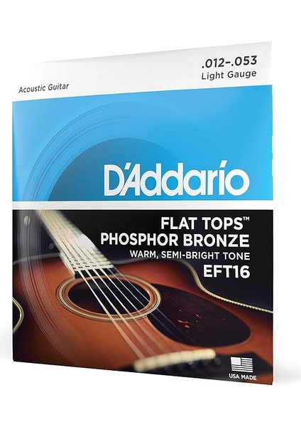 EFT16 Akustik Gitar Tel Seti, Flat Tops, Phosphor Bronze