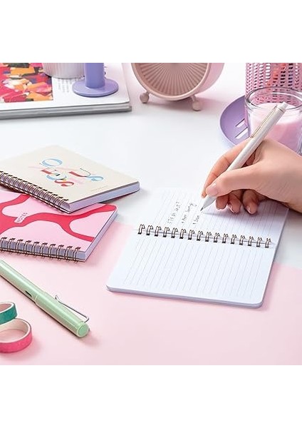 Cep Boy 10X14 cm Spiralli Çizgili Karton Kapak 3'lü Defter Seti No Excuses Soyut Gradient fiyatları