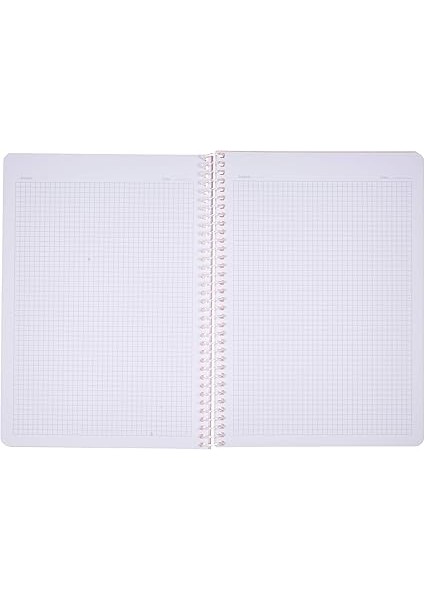 Pruva A4 Pet Spiralli Karton Kapaklı Defter 144 Yaprak - Kareli - Fuşya modelleri