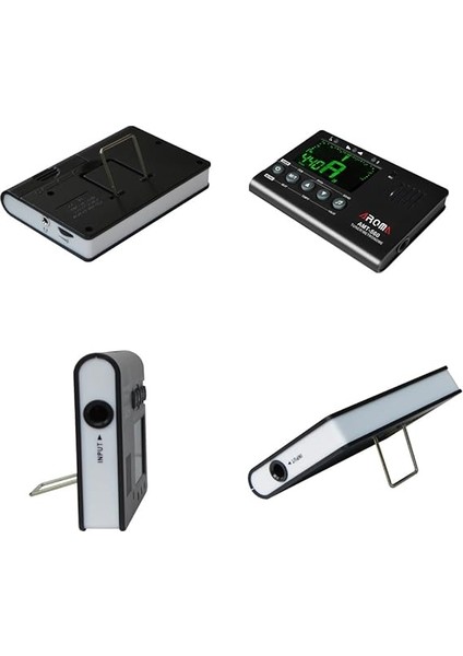 AMT-560 Elektrikli Tuner ve Metronom Dahili Mikrofonlu Alıcı Kablolu 6.3mm Gitar Kromatik Bas Keman Ukulele Evrensel Taşınabilir fırsatları