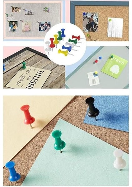 Harita Çivisi Renkli 100 Lü 1 Paket Renkli Mantar Pano Raptiyesi Pano Iğnesi Ofis Okul Büro Renkli Harita Çivisi modelleri