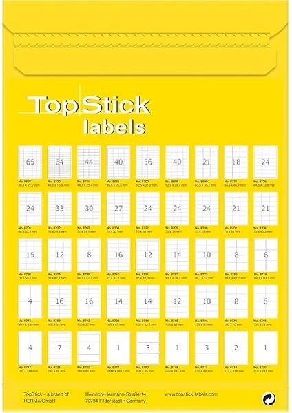 8717 Evrensel Etiketler, 100 Yaprak, 105 x 148 Mm, A4 Adet Sayfa Başına, 400 Adet, Kendinden Yapışkanlı, Basılabilir, Mat, Boş Kağıt Yapışkanlı Etiket Çıkartma, Beyaz fırsatları