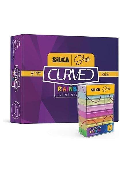 Curved Rainbow Silgi, 8'li, Sg.51 fiyatları