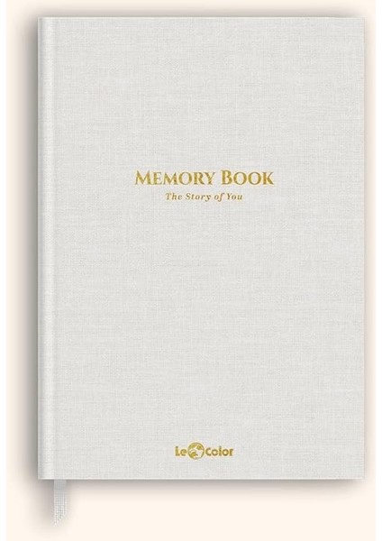 Color Memory Book Keten Hatıra Defteri Altın Kenarlı Anı Albümü Beyaz