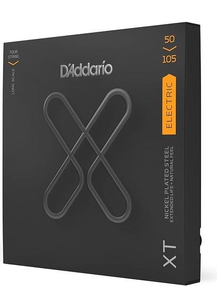 XTB50105, Xt Bas Gitar Telleri Nikel Kaplama Çelik, Orta, Uzun Ölçekli, 50-105