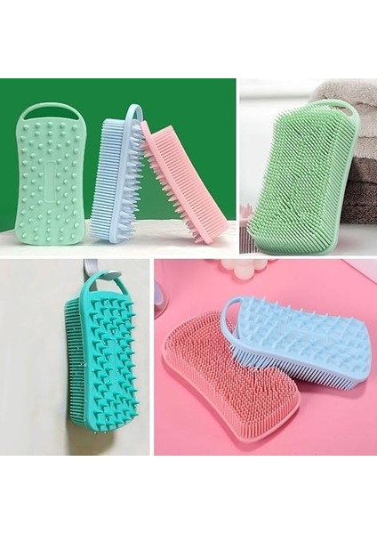 Kendiliğinden Askılı Peeling ve Masaj Etkili Silikon Banyo Vücut Fırçası modelleri