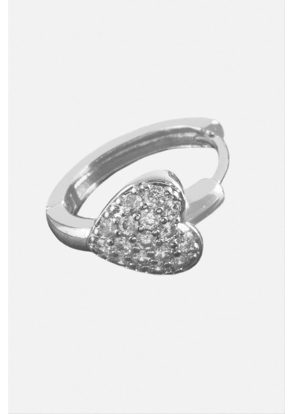 shop Tragus Zirkon Taşlı Halka Piercing 1 Adet-Gümüş Rengi fiyatları