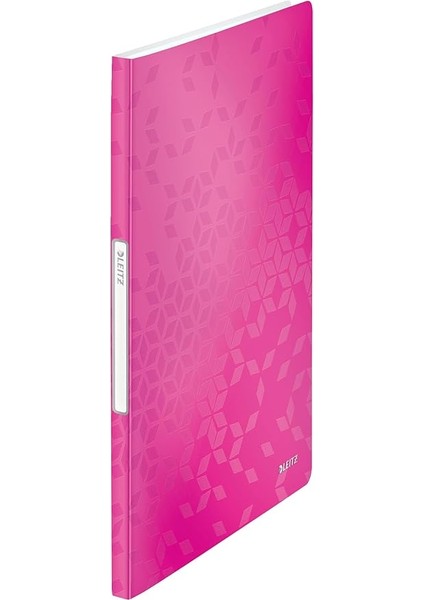 Wow A4 Sunum Dosyası, Metalik Pembe, 20 Şeffaf Poşetli, 40 A4 Sayfa Kapasiteli, 46310023
