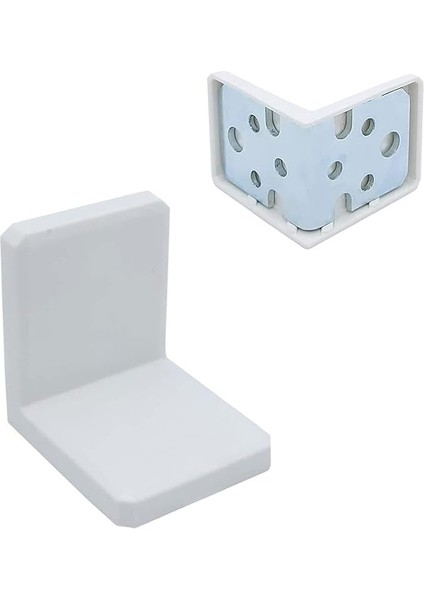 Mobilya Dolap Askı Elemanı Montaj Bağlantı Sabitleme Demiri Beyaz L Demir Köşebent Gönye 40X40X35 mm (5 Adet)