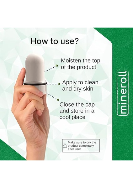 Doğal Kristal Deodorant - Vegan, Kokusuz, 24 Saat Koruma, Kadın ve Erkeler Için - Alum Taş, Mineral Tuz, Roll-On, 70 gr fırsatları