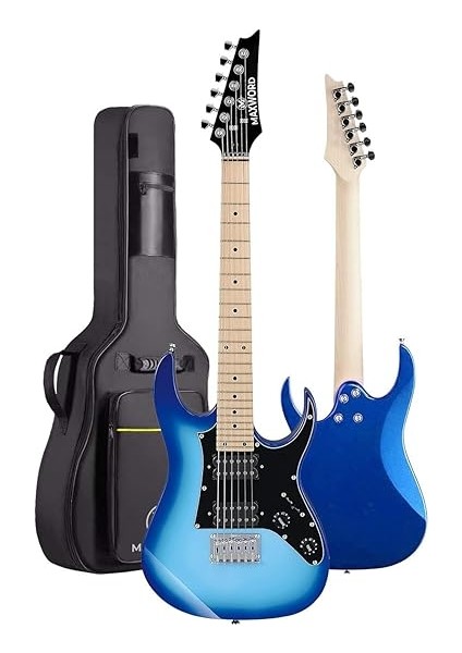 DE-150BL-50AMP Maple Klavye Hh Yüksek Kaliteli 50W Amfili Elektro Gitar Seti modelleri