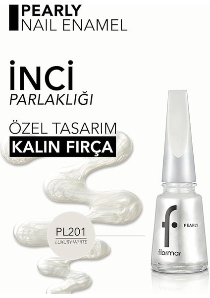 Oje- Pearly Nail Enamel Luxury White New 8682536035422 34000080-PL201 One Size fırsatları