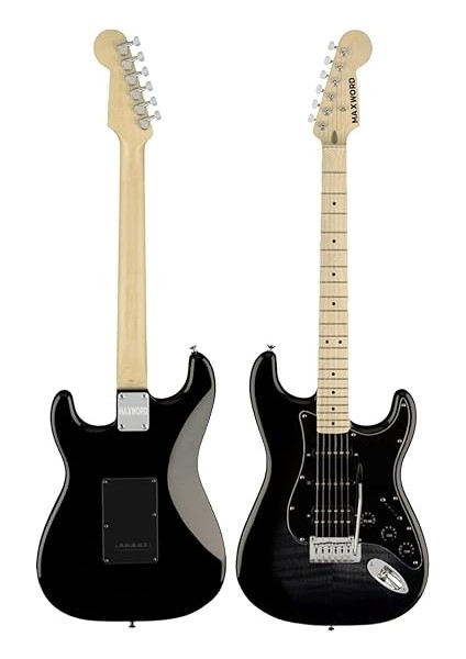 MAP-45BK-30AMP 30W Bt Amfili Siyah Elektro Gitar Seti Hss Manyetik Maple Klavye Strat Kasa fırsatları