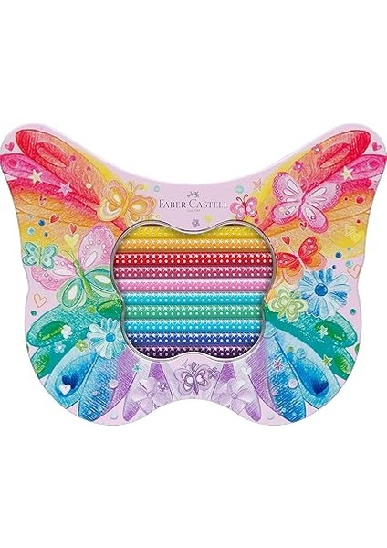 Sparkle Boya Kalemi, 20’li, Kelebek Şeklinde Metal Kutu, Efektli ve Pastel Renkler, Kırılmaya Dayanıklı Uçlar, Özel Kelebek Etiketi Içerir fiyatları