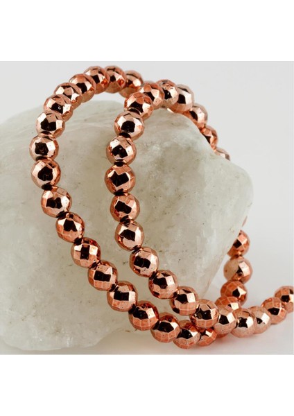 shop 8 mm Fasetli Hematit Taşı-Roz fırsatları