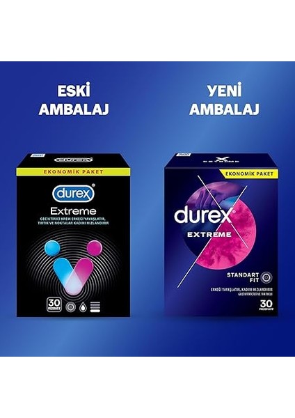 Extreme 30'li Geciktiricili ve Tırtıklı Prezervatif fırsatları
