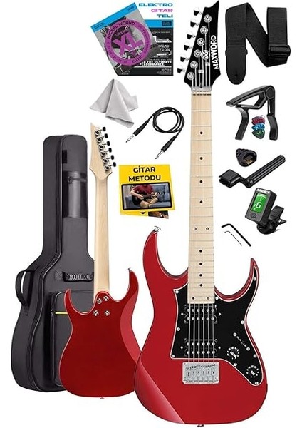 DE-150RD Maple Klavye Hh Manyetik Yüksek Kaliteli Elektro Gitar Seti fiyatları