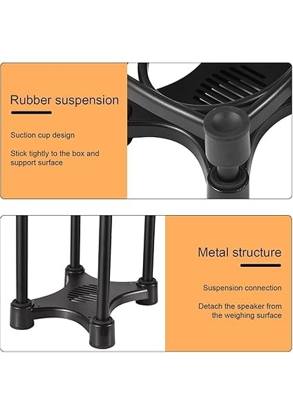 Izolasyon Standları, Profesyonel Stüdyo Monitörü Stand Bookshelf Hoparlörler Için 5/6/8 Inçlik Hoparlör Için Istikrarlı Emme Bardağı ile fırsatları
