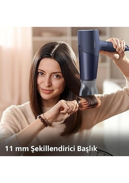 Saç Kurutma Makinesi, Thermoshield Isı Koruması, 4 Kat Iyonik Bakım, 110 Km/s Hava Akışı,%20 Daha Hızlı Kurutma, 3 Isı ve 2 Hız Ayarı, Soğuk Hava Üfleme, 2300W Güçlü Performans, BHD510/10 modelleri