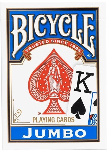 Jumbo Index Playing Cards - Poker Size - 2 Pack, Kırmızı &amp; Mavi fiyatları