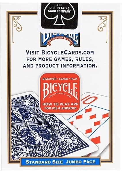 Jumbo Index Playing Cards - Poker Size - 2 Pack, Kırmızı &amp; Mavi modelleri