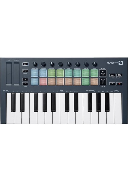 Flkey Mini — Taşınabilir 25 Tuşlu, Usb, Müzik Prodüksiyonu Için Fl Studio Entegrasyonlu Mıdı Klavye Denetleyicisi
