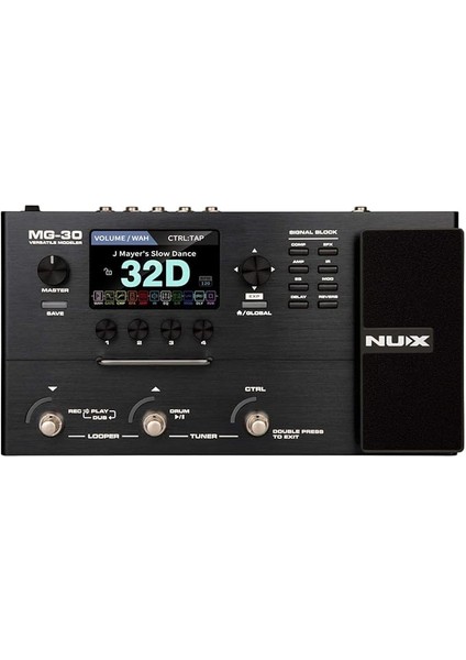 Mg-30 Gitar Çok Efektli Pedal Gitar/bas/akustik Amp Modelleme Işlemcisi, Ir Yükleyici, Beyaz Kutu Algoritması, Efx Yönlendirme, 4 '' Renkli Lcd, Nmp-2 Ayak Pedalı Dahil
