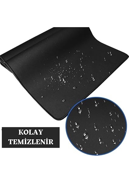 Gaming Mouse Pad 90X40 - Büyük Boy Oyuncu Mousepad Kaymaz Taban Baskısız - Siyah Fare Altlığı Dikişli Kenar Baskısız Ofis Tipi Masa Koruyucu - Gamer Fare Klavye Altlığı fırsatları
