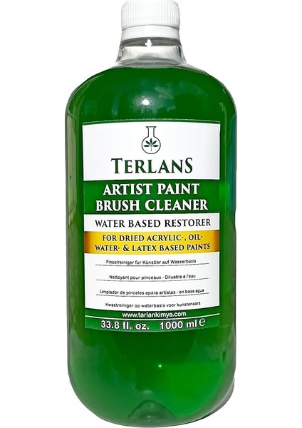 Sanatsal Boya ve Fırça Temizleyici 1000 ml - Yağlı ve Akrilik Boya Temizleyici - Artist Brush Cleaner