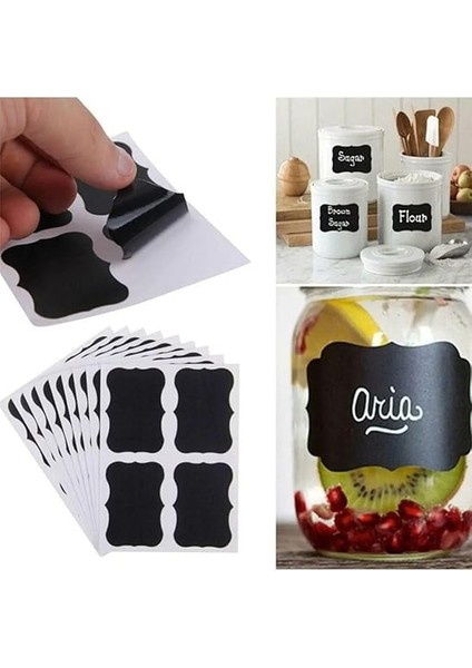 100 Adet Kalem Hediyeli Kavanoz Baharat Etiketi - Yıkanabilir Silinebilir Yapışkanlı Erzak Sticker fiyatları