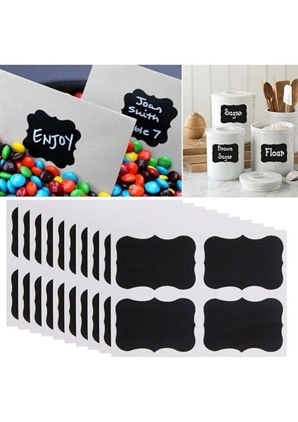 100 Adet Kalem Hediyeli Kavanoz Baharat Etiketi - Yıkanabilir Silinebilir Yapışkanlı Erzak Sticker modelleri