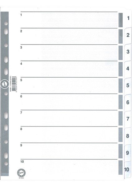 Serve 1-10 Rakamlı Ayraç 5324