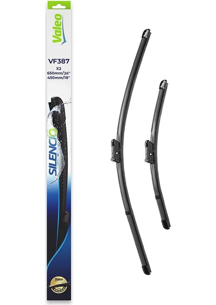 Silencio Flat Blade Set Silecek Seti Audi A3 (2012-2016), Seat Ateca (2016-), Leon (2019-), Skoda Kamiq (2019-), Karoq (2017-), Octavia Iv (2020-), Vw Golf Vıı (2014-2021) (650+450 Mm) 574707