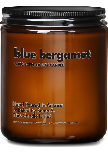 : Blue Bergamot : Amber Cam Kavanozda : Kokulu Soya Mum (Bergamot, Neroli, Kakule, Limonel, Narenciye) fiyatları