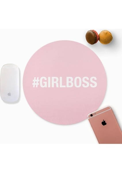 Girlboss Hashtag Tasarımlı Hediye Mousepad - Mouse Pad - Fare Altlığı fırsatları