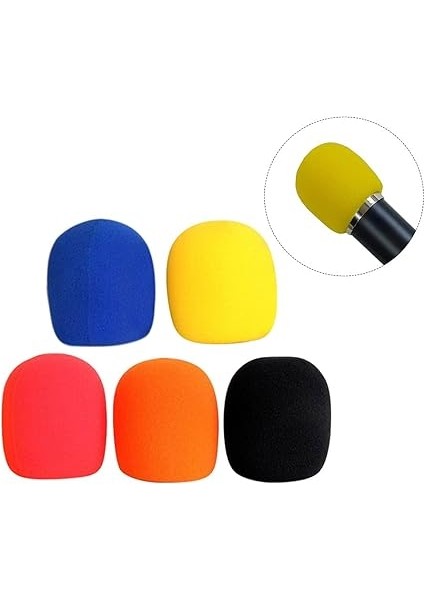 5 Adet/grup Evrensel Mikrofon Aksesuarları Köpük Kapak El Mikrofonu Rüzgar Süngeri Kapağı Şekil Mikrofon Rüzgar Siperi Ktv Karaoke Dj Için Çok Renkli fırsatları