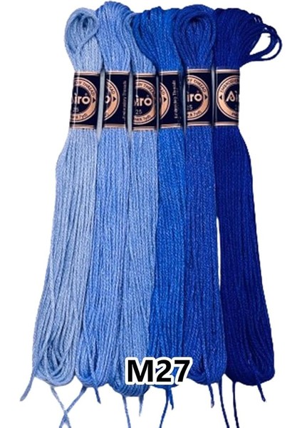 Muline Etamin Koton Nakış Ipi Ipliği 6 Adetli Set M27