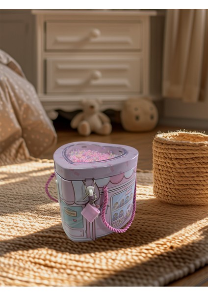 Kalp Figürlü Dekoratif Kumbara – Şık ve Anlamlı Tasarım