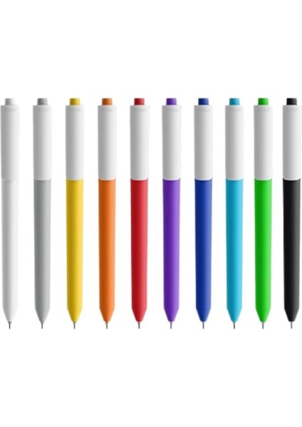 Jel Kalem 10 Adet Plastik Gövde Jel Yazım Konforu Mavi Mürekkep
