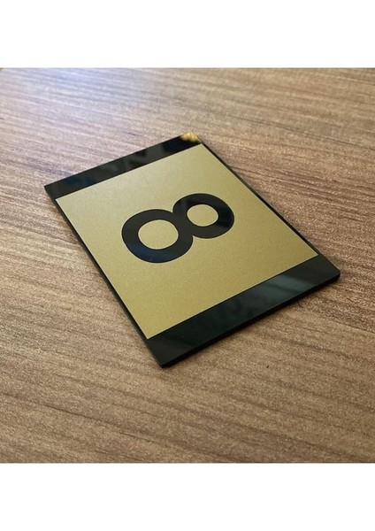 Gold Tasarım Kendinden Yapışkanlı Daire Kapı Numarası -8