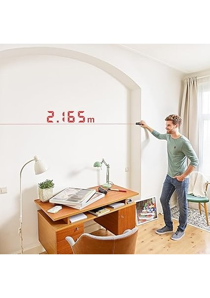 Home &amp; Garden Zamo Lazerli Uzaklık Ölçer (25M Çalışma Alanı, 4 Sn. Ölçme Süresi, 2 x Aa Pil, Karton Kutu) modelleri