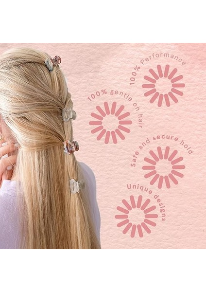 Clipstar Petit Bijoux S Saç Tokası Seti, 4 Zarif Saç Tokası Nötr Renklerde, Hairlovetech ile Nazik Tutuş, Sağlıklı Saçlar Için Stil ve Bakım modelleri