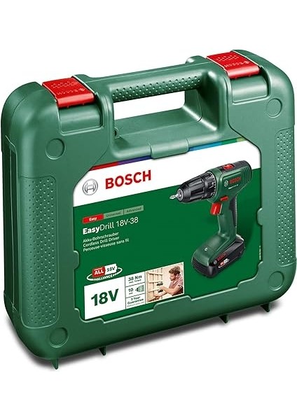 Home And Garden Easydrill 18V-38 Akülü Vidalama Makinesi (1 Akü 2,0 Ah, 18 Volt Sistem, Çanta Içinde) – Akülü Ittifak Aksiyonu indirimleri