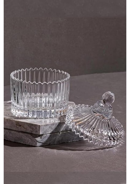 2 Adet Mini Cam Lokumluk ve Şekerlik - Şık ve Zarif Mini Cam Sunumluk, Yükseklik 9,5 Cm, Çap 6,5 cm | Lokum, Şeker, Çikolata Sunumları Için fiyatları