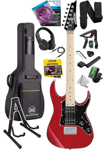 DE-150RD-ST Maple Klavye Hh Manyetik Yüksek Kaliteli Elektro Gitar Seti