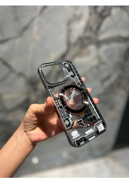 IPHONE 15 Promax Holografik Magsafe Gri Telefon Kılıfı fiyatları